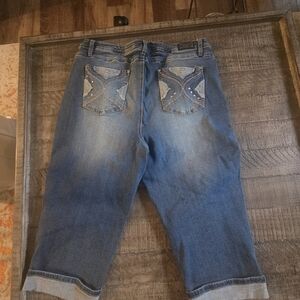 Earl Jeans Relaxed Fit Blue Denim with Embellished Pockets